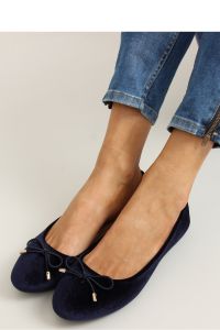 KLASYCZNE BALERINY AKSAMITNE 9988-73 DK. BLUE