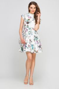 Sukienka Model SUK143 Kwiaty/White