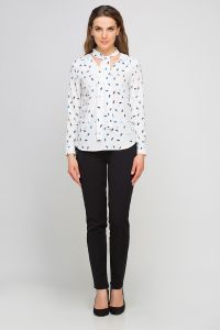 Bluzka Model BLU131 Parasolki Blue/White