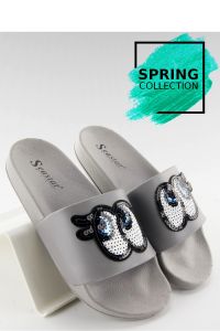 KLAPKI Z DUŻYMI OCZKAMI KG03 GREY
