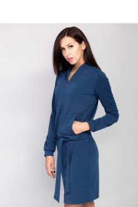 Sukienka z miękkiej dzianiny jersey MM1029 Blue