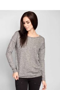 Sweter melanżowy z okrągłym dekoltem MM2025 Dark Grey