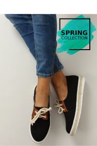 MOKASYNY ESPADRYLE PŁÓTNO G153 BLACK