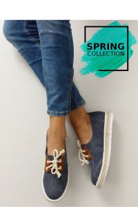 MOKASYNY ESPADRYLE PŁÓTNO G153 BLUE