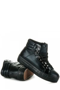WYSOKIE TRAMPKI NA PLATFORMIE Czarny CNB6-75B