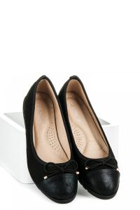 CZARNE BALERINY DAMSKIE Czarny CNBA575-BAL-1B