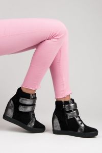 SNEAKERSY NA RZEPY Czarny CNBAF26B