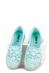 KORONKOWE WSUWANE ESPADRYLKI Niebieski CNBB784-13L.BL