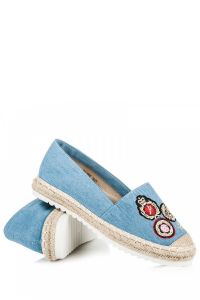 JEANSOWE ESPADRYLE Z NASZYWKAMI Niebieski CNBCV-355L.BL