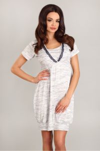 Koszula Nocna Model 1742 White/Grey