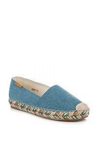 WSUWANE ESPADRYLKI NA PLATFORMIE CNB8247-12L.BL Niebieski