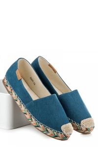 WSUWANE ESPADRYLKI NA PLATFORMIE CNB8247-13D.BL Niebieski