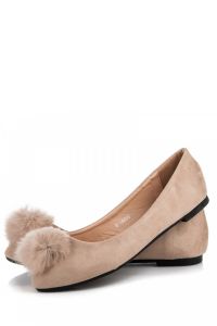 ZAMSZOWE BALERINKI Z POMPONEM CNBB-18606BE