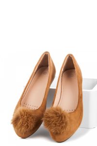 ZAMSZOWE BALERINKI Z POMPONEM CNBB-18606C