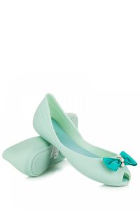 GUMOWE BALERINKI OPEN TOE CNBPT100-31L.GR Zielony