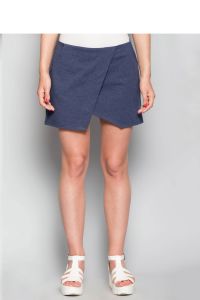Krótka spódnica z zakładką MM5010 Blue
