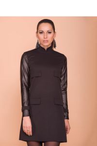 Sukienka z długością powyżej kolan MM1009 Black