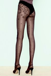 Rajstopy Wzorzyste Model Catmint 30 den Black