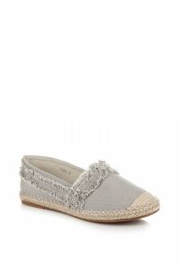 SZARE ESPADRYLE Z FR?DZELKAMI CNB7154-5G Szary