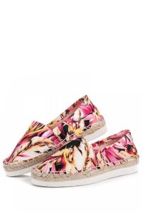 KOLOROWE ESPADRYLE W KWIATY CNBKA11-20P Różowy