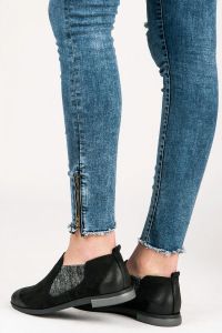 SK?RZANE BUTY DAMSKIE Czarny