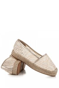 KORONKOWE ESPADRYLKI Z CEKINAMI CNB7137-14BE