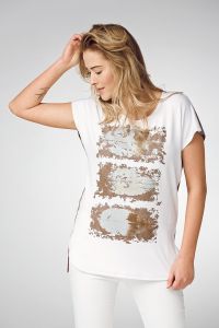 Tunika Model Leafy L White