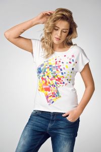 Bluzka Model Głowa W White