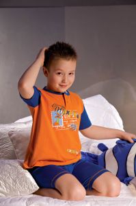 Piżama Model Filip 2972 Navy/Orange